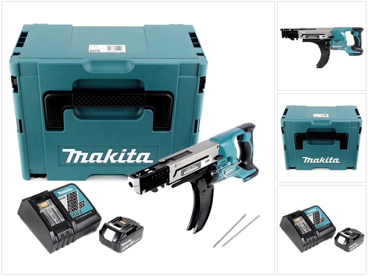 Makita DFR 750 RG1J Langaton ruuvimeisseli 18V 45-75mm + 1x akku 6,0Ah + laturi + Makpac hinta ja tiedot | Akkuporakoneet ja ruuvinvääntimet | hobbyhall.fi