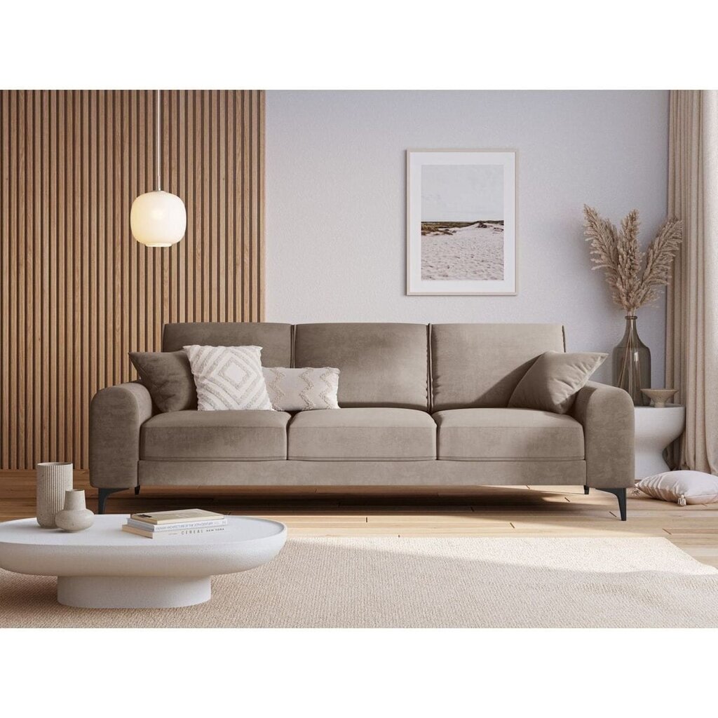 Kolmen istuttava sohva Velvet Larnite, 222x102x90 cm, ruskea hinta ja tiedot | Sohvat ja vuodesohvat | hobbyhall.fi
