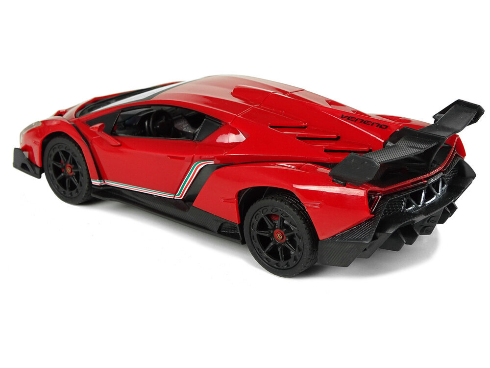 Radio-ohjattava Lamborghini Veneno 1:24, punainen hinta ja tiedot | Poikien lelut | hobbyhall.fi