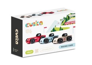 Puinen 3 kilpa-auton sarja, Cubika hinta ja tiedot | Vauvan lelut | hobbyhall.fi