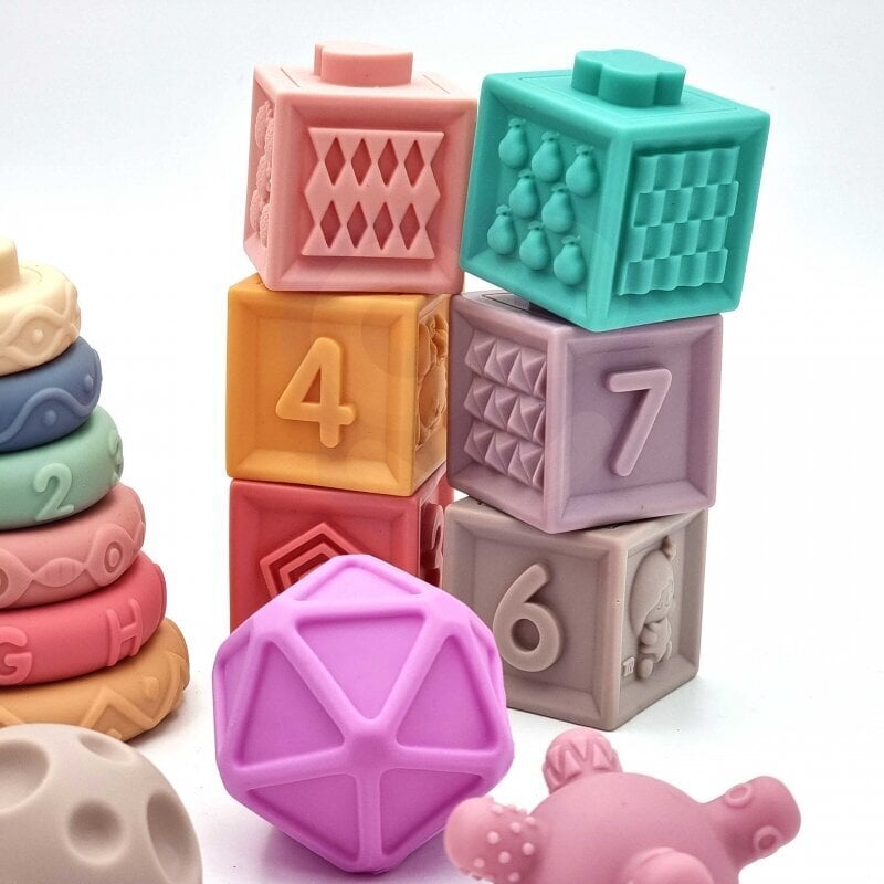 Woopie Sensory Puzzle Set, 23 kpl hinta ja tiedot | Vauvan lelut | hobbyhall.fi