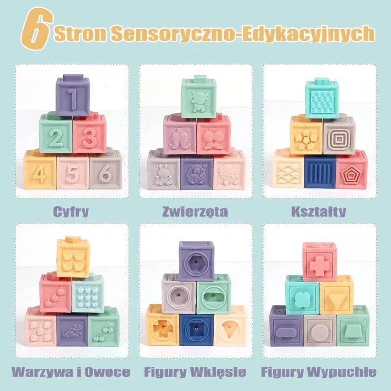 Woopie Sensory Puzzle Set, 23 kpl hinta ja tiedot | Vauvan lelut | hobbyhall.fi