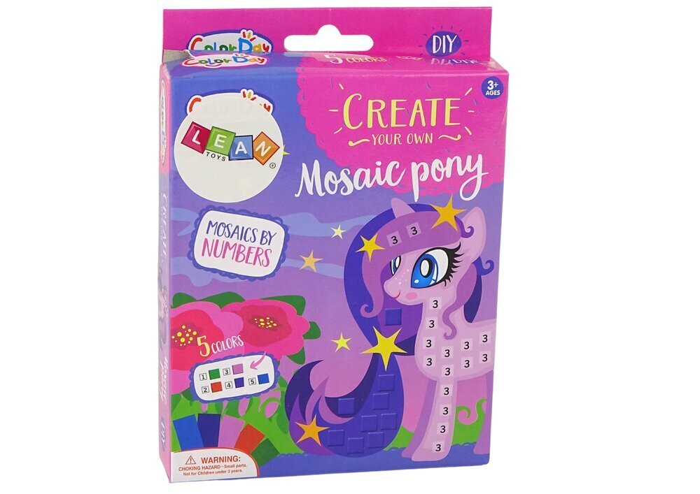 Mosaiikkisetti Lean Toys Poni hinta ja tiedot | Kehittävät lelut | hobbyhall.fi