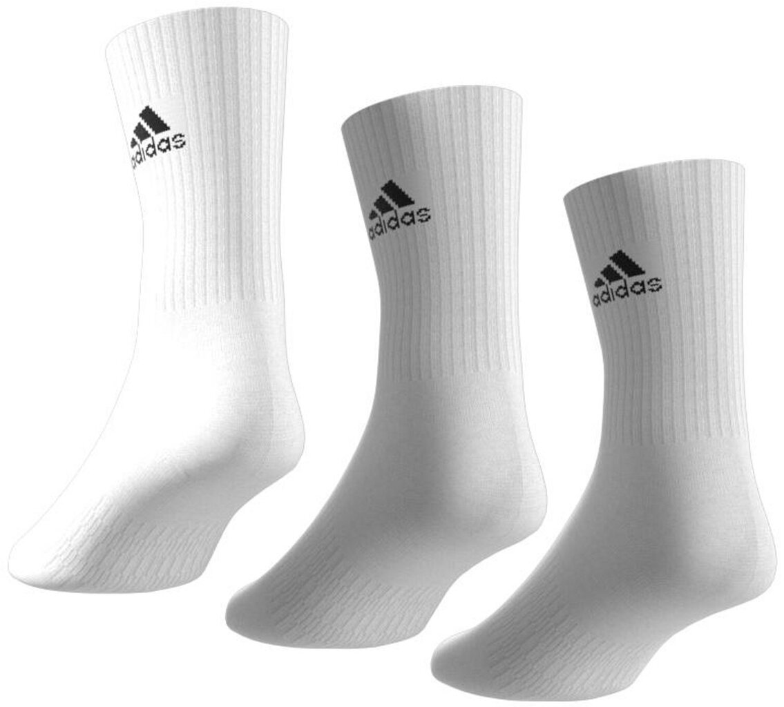 Adidas Sukat Cush Crw 3PP White hinta ja tiedot | Miesten sukat | hobbyhall.fi