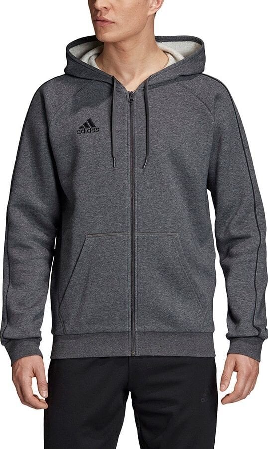 Adidas huppari Core 18Fz Hoody Grey hinta ja tiedot | Miesten puserot ja hupparit | hobbyhall.fi