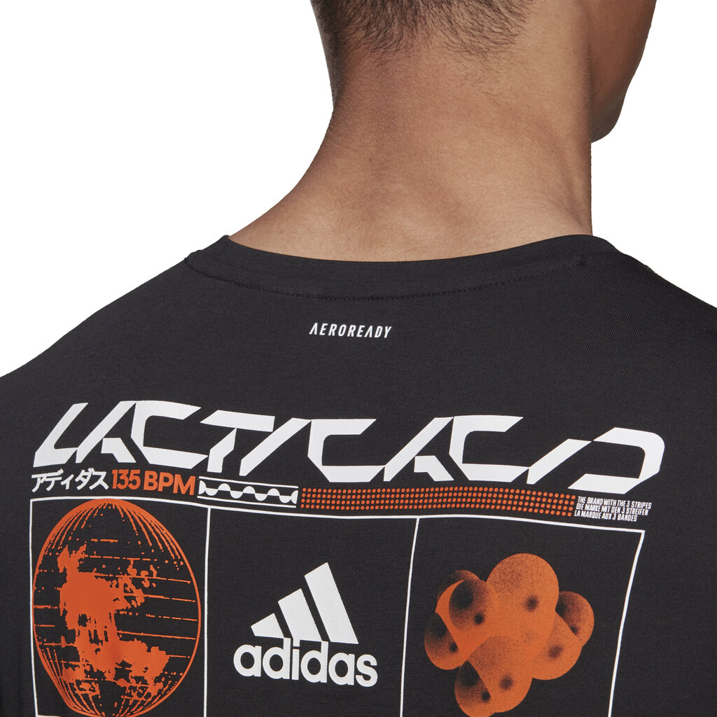 Adidas T-paita Conf Gfx Ls Black hinta ja tiedot | Miesten puserot ja hupparit | hobbyhall.fi