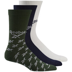 Reebok Sukat Cl Fo Crew Sock 3P Green Blue White hinta ja tiedot | Miesten sukat | hobbyhall.fi