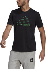 Adidas T-paita M Fi Gfx Tee Black hinta ja tiedot | Miesten urheiluvaatteet | hobbyhall.fi