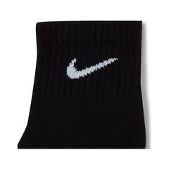 Nike Sukat U NK Everyday Cush Ankle 3PR Black White Grey hinta ja tiedot | Miesten sukat | hobbyhall.fi