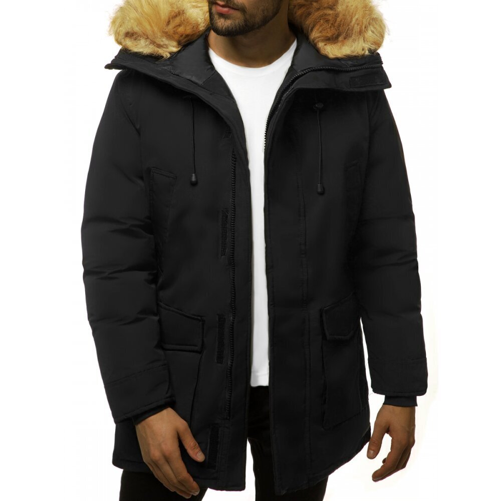 J.Style Takit Parka Black hinta ja tiedot | Miesten ulkoilutakit | hobbyhall.fi