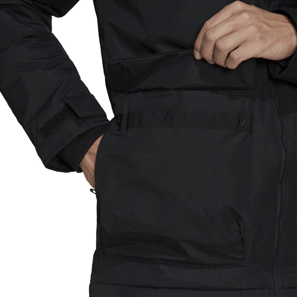 Adidas Takit Hooded Parka Black hinta ja tiedot | Miesten ulkoilutakit | hobbyhall.fi