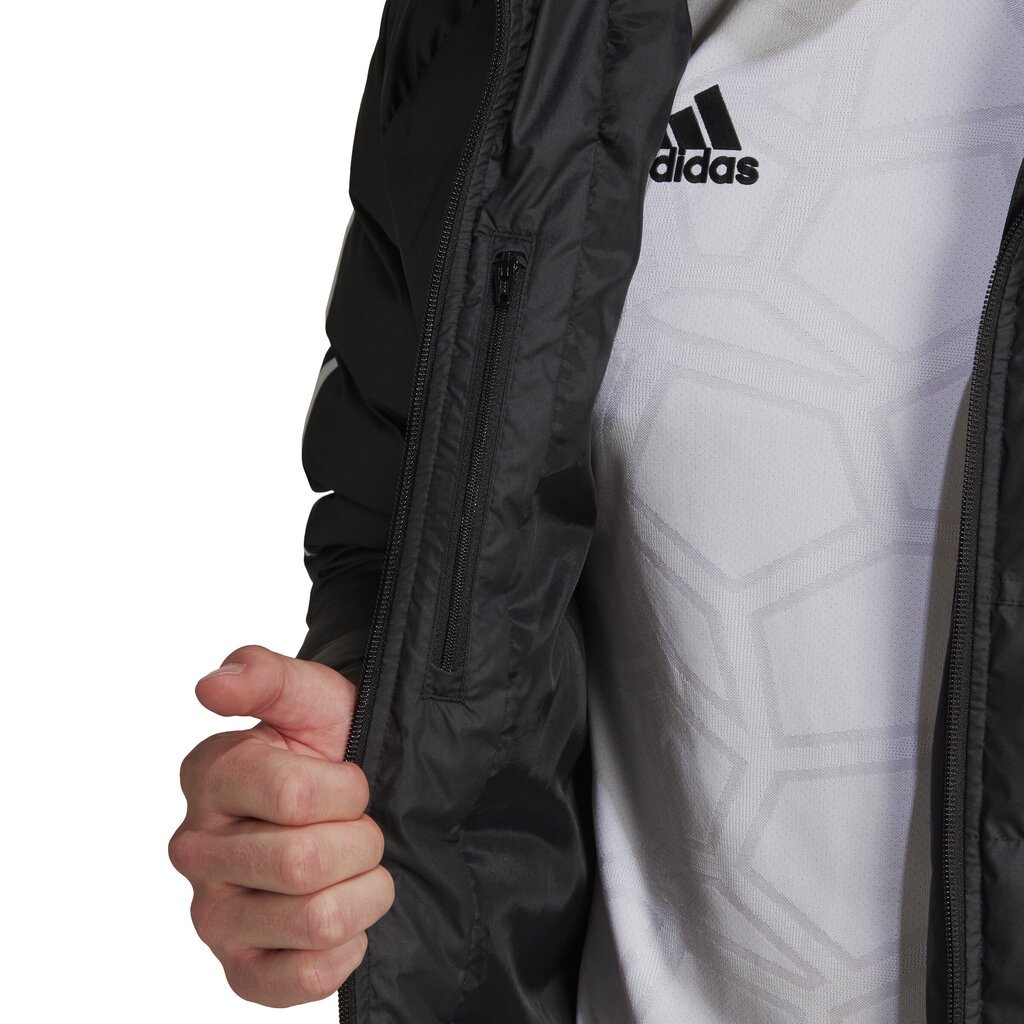 Adidas Nukka Takit Con22 L Down Black H21256 hinta ja tiedot | Miesten ulkoilutakit | hobbyhall.fi