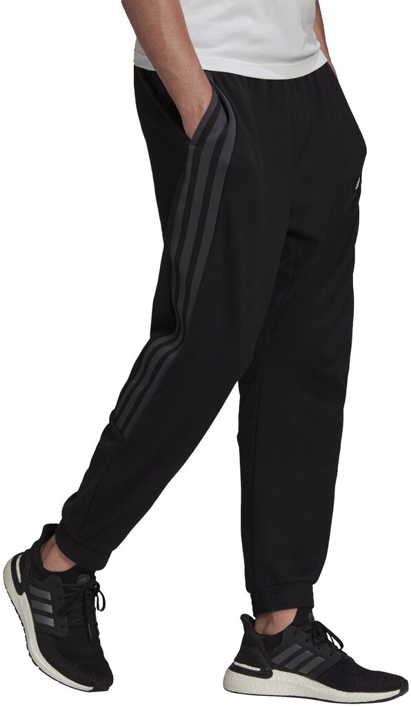 Adidas Housut M Trvl 3s Pant Black HE2265 hinta ja tiedot | Miesten urheiluvaatteet | hobbyhall.fi