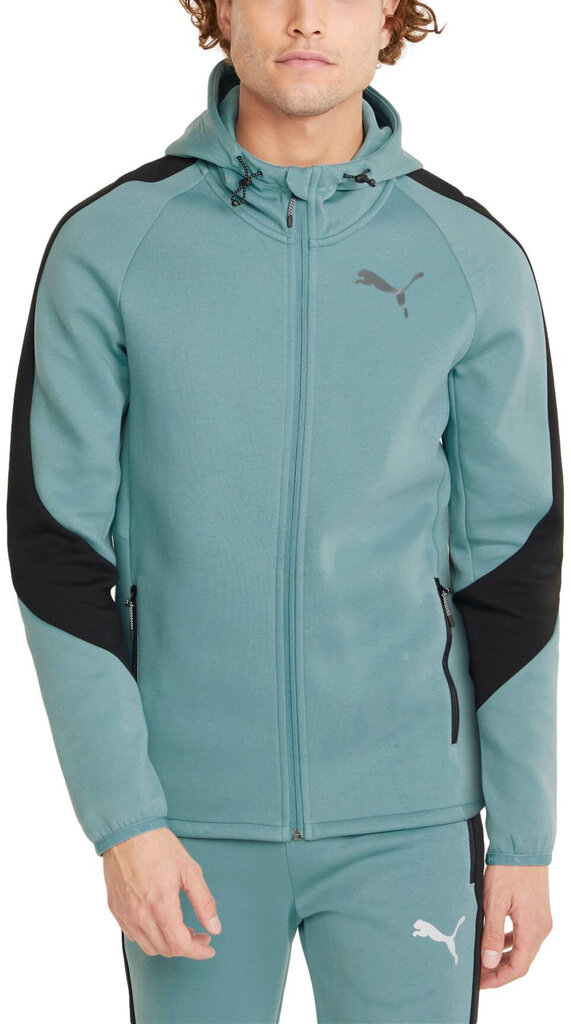 Puma huppari Evostripe Full-Zip Mint 847401 50 hinta ja tiedot | Miesten puserot ja hupparit | hobbyhall.fi