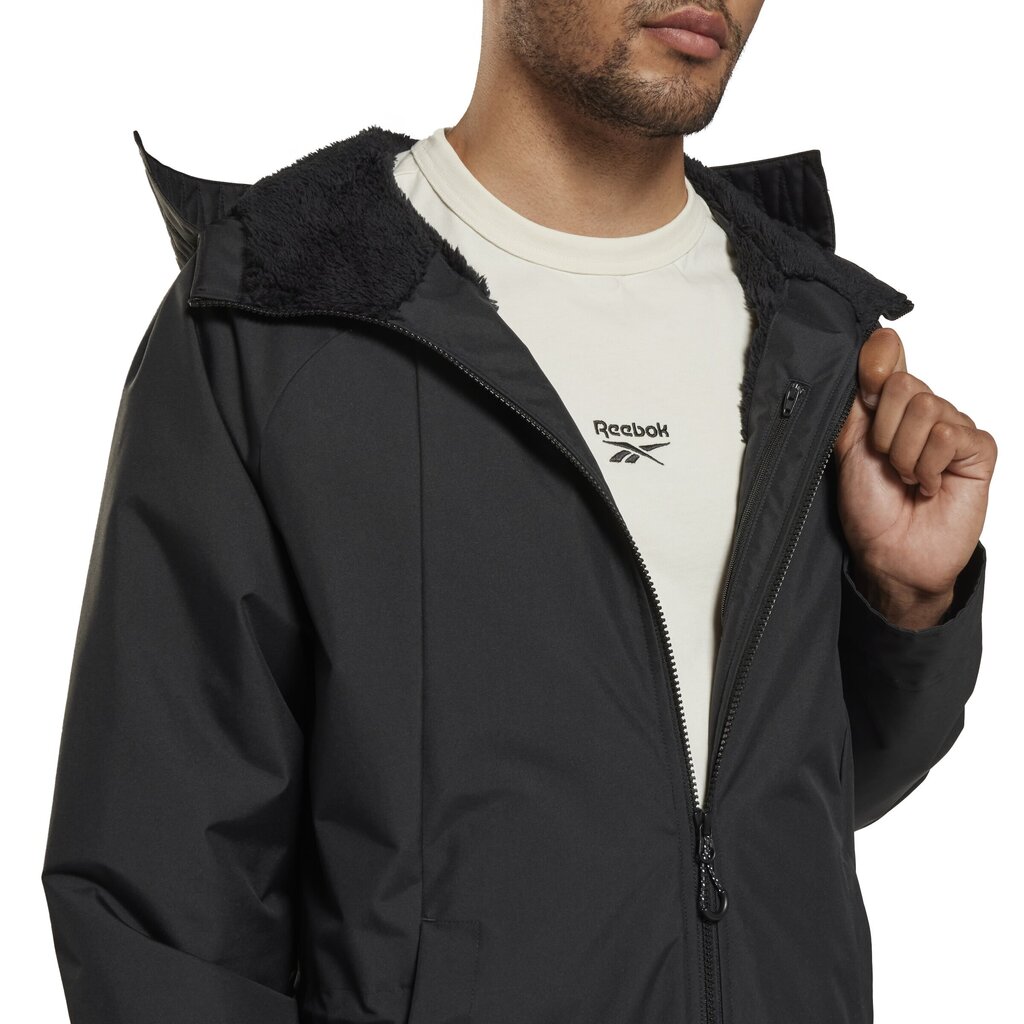 Reebok Takit Ow Urban Fleece Parka Black HI0918 hinta ja tiedot | Miesten ulkoilutakit | hobbyhall.fi