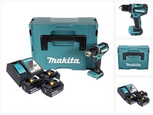 Makita DDF 485 RTJ3 akkuporakone 18 V 50 Nm + 3x 5,0 Ah akku + laturi + Makpac hinta ja tiedot | Akkuporakoneet ja ruuvinvääntimet | hobbyhall.fi