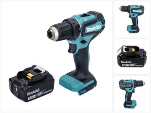 Makita DDF 485 T1 akkuporakone 18 V 50 Nm + 1x akku 5,0 Ah - ilman laturia hinta ja tiedot | Akkuporakoneet ja ruuvinvääntimet | hobbyhall.fi