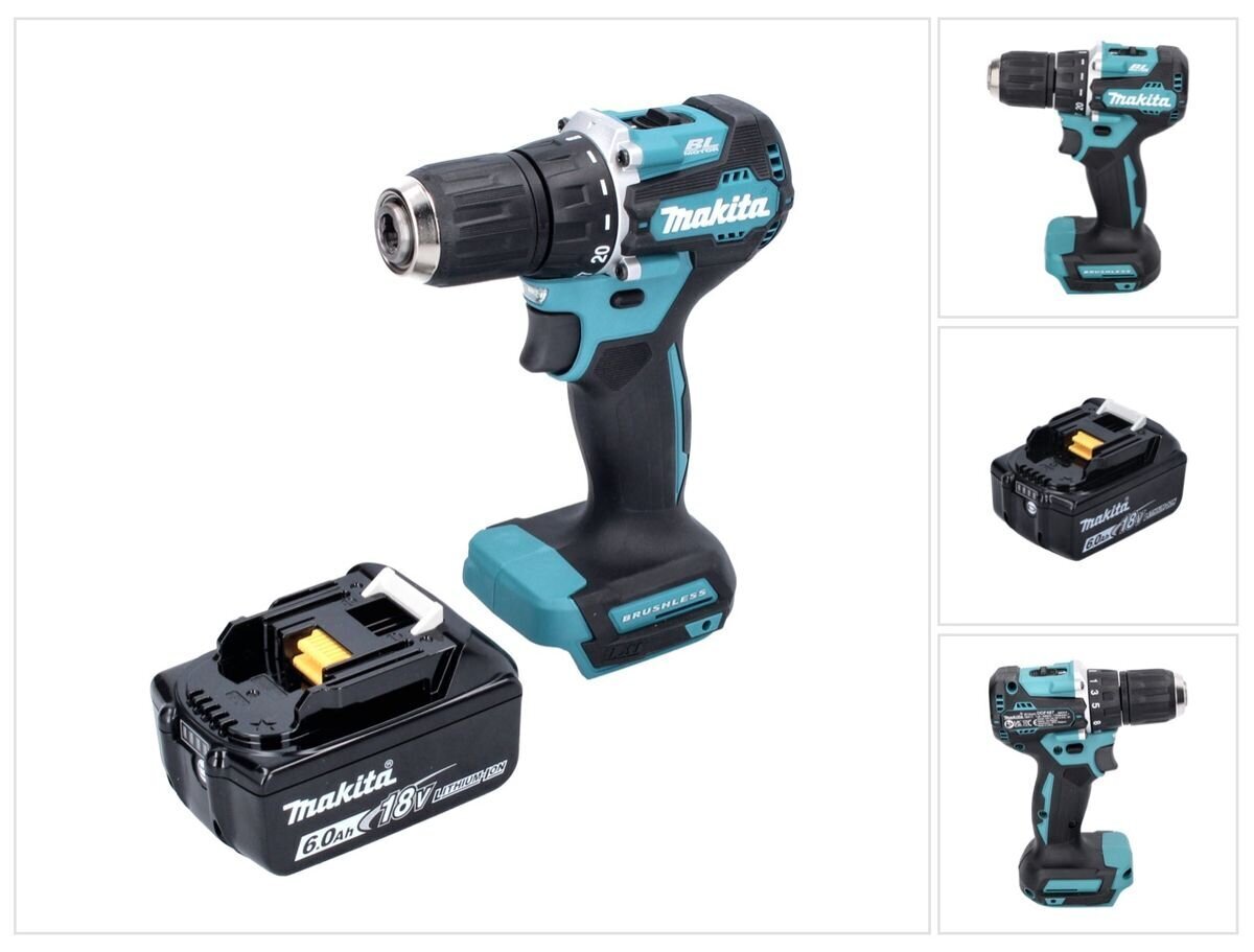 Makita DDF 487 G1 akkuporakone 18 V 40 Nm + 1x akku 6,0 Ah - laturi ei kuulu mukaan pakettiin hinta ja tiedot | Akkuporakoneet ja ruuvinvääntimet | hobbyhall.fi