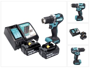 Makita DDF 487 RT akkuporakone 18 V 40 Nm + 2x akku 5,0 Ah + laturi hinta ja tiedot | Akkuporakoneet ja ruuvinvääntimet | hobbyhall.fi