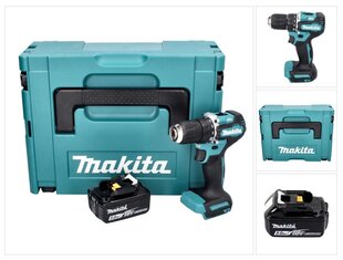 Makita DDF 487 T1J akkuporakone 18 V 40 Nm, sekä akku 5,0 Ah ja Makpac, ei sisällä laturia hinta ja tiedot | Akkuporakoneet ja ruuvinvääntimet | hobbyhall.fi