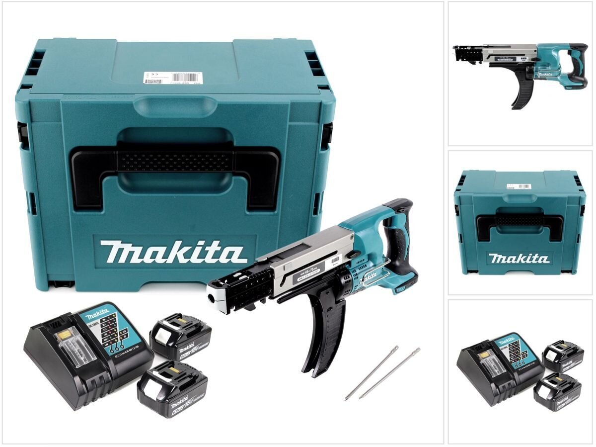 Makita DFR 750 RGJ Akkuruuvimeisseli 18V 45-75mm + 2x Akut 6,0Ah + laturi + Makpac hinta ja tiedot | Akkuporakoneet ja ruuvinvääntimet | hobbyhall.fi