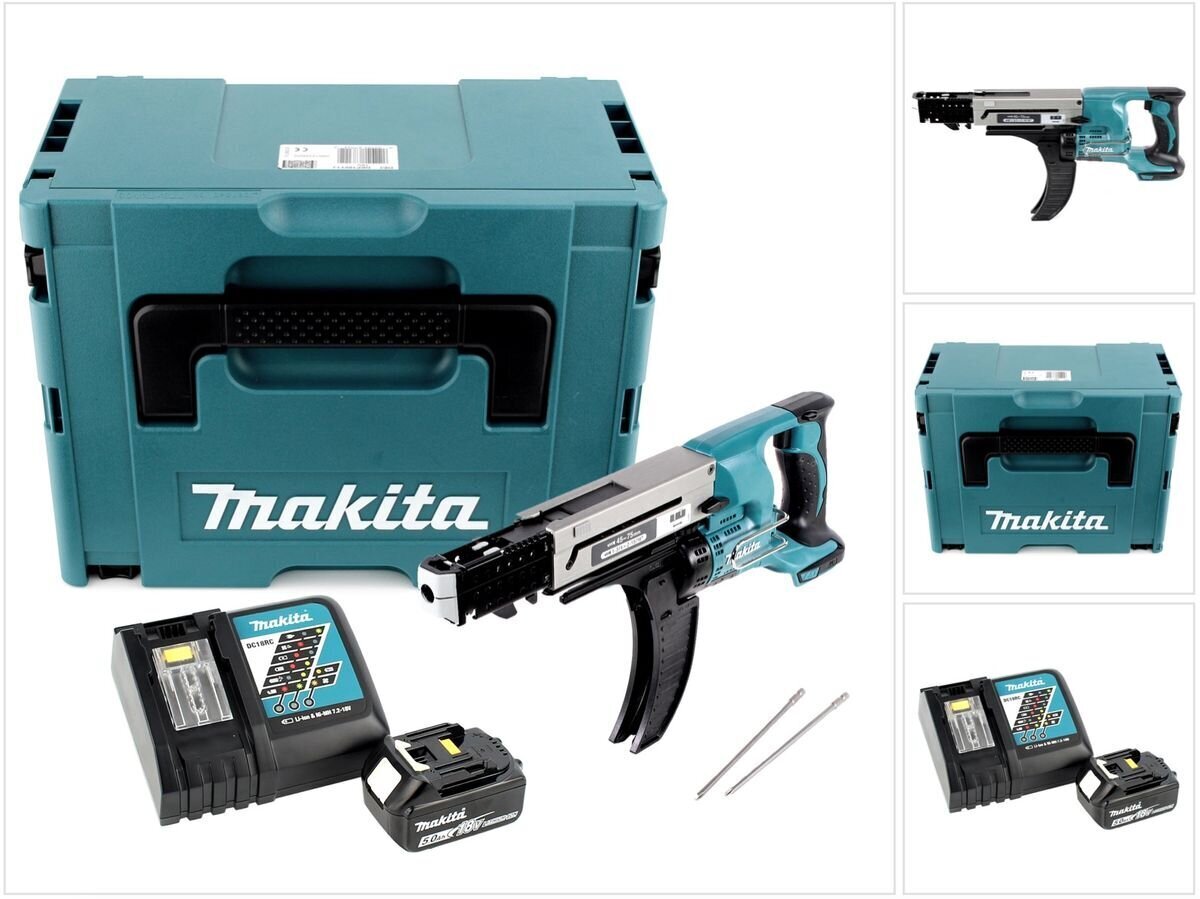 Makita DFR 750 RT1J Akkuruuvimeisseli 18V 45-75mm + 1x Akku 5,0Ah + laturi + Makpac hinta ja tiedot | Akkuporakoneet ja ruuvinvääntimet | hobbyhall.fi