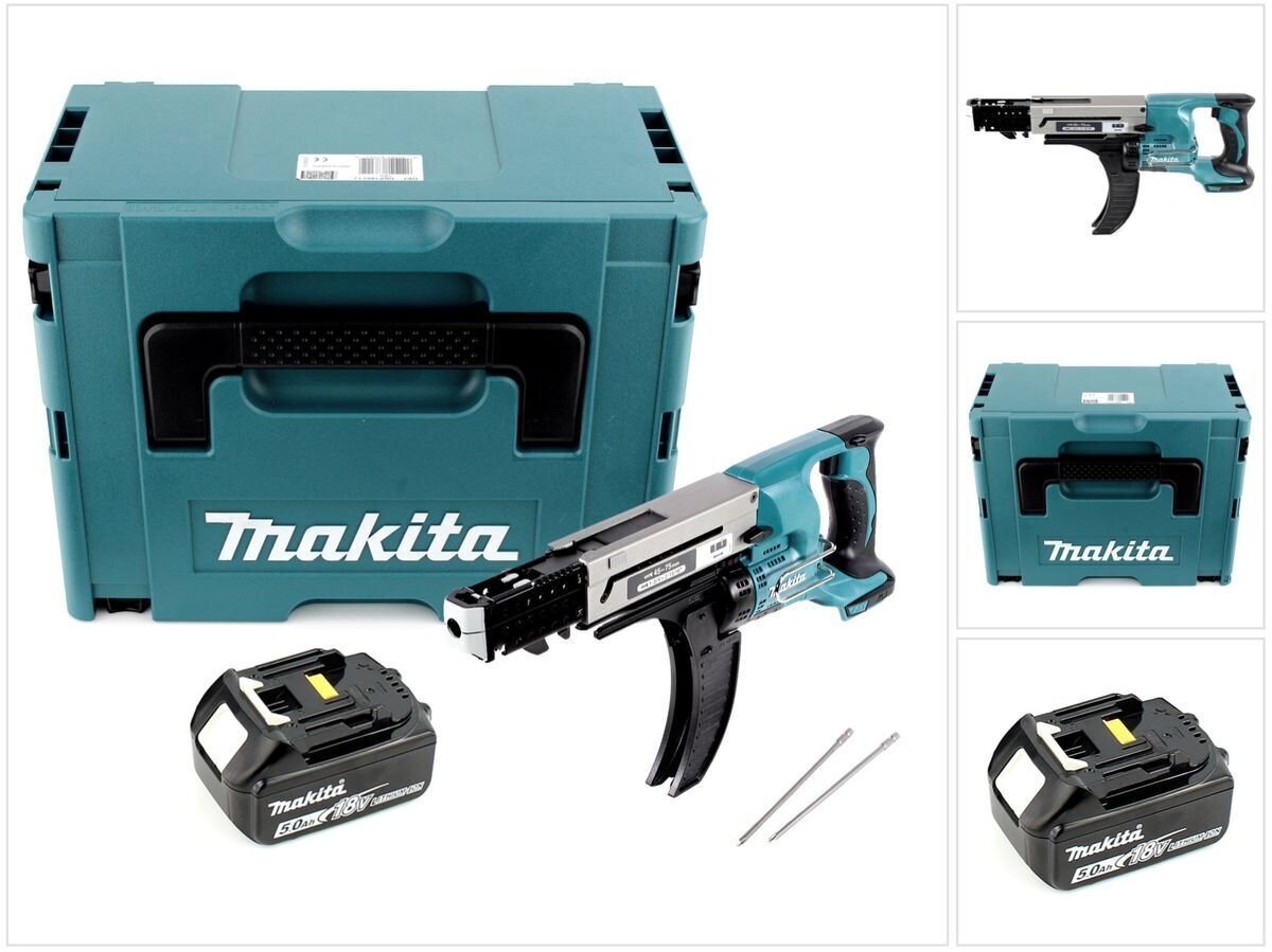 Makita DFR 750 T1J Akkuruuvimeisseli 18V 45-75mm + 1x akku 5,0Ah + Makpac - ilman laturia hinta ja tiedot | Akkuporakoneet ja ruuvinvääntimet | hobbyhall.fi