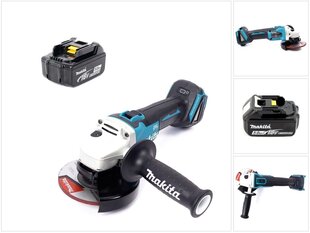 Makita DGA 504 T1 akkukulmahiomakone 18V 125mm + 1x akku 5,0Ah - ilman laturia hinta ja tiedot | Hiomakoneet | hobbyhall.fi