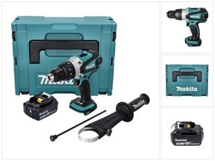 Makita DHP 458 G1J akkuiskuporakone 18 V 91 Nm + 1x akku 6,0 Ah + Makpac - ilman laturia hinta ja tiedot | Akkuporakoneet ja ruuvinvääntimet | hobbyhall.fi