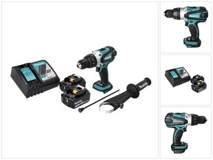 Makita DHP 458 RG akkuiskuporakone 18 V 91 Nm + 2x akku 6,0 Ah + laturi hinta ja tiedot | Akkuporakoneet ja ruuvinvääntimet | hobbyhall.fi