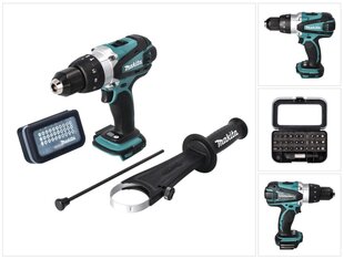 Makita DHP 458 Z akkuiskuporakone 18 V 91 Nm + teräsarja 31 kpl (D-30667) hinta ja tiedot | Akkuporakoneet ja ruuvinvääntimet | hobbyhall.fi