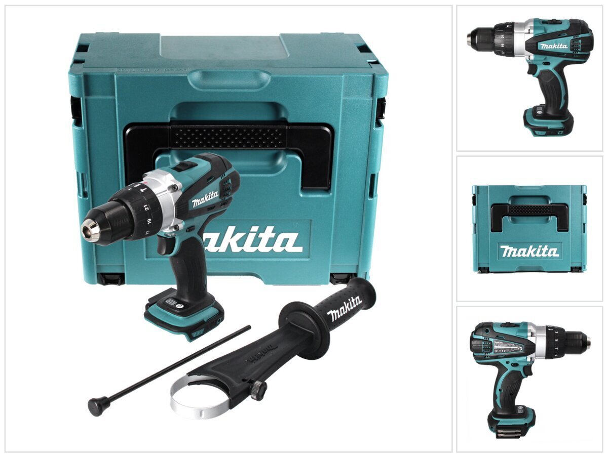 Makita DHP 458 ZJ akkuiskuporakone 18 V 91 Nm + Makpac hinta ja tiedot | Akkuporakoneet ja ruuvinvääntimet | hobbyhall.fi