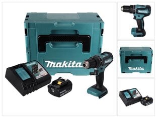 Makita DHP 485 RF1J akkuiskuporakone 18 V 50 Nm + 1x 3,0 Ah akku + laturi + Makpac hinta ja tiedot | Akkuporakoneet ja ruuvinvääntimet | hobbyhall.fi