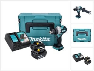 Makita DHP 486 RGJ akkuiskuporakone 18 V 130 Nm + 2x 6,0 Ah akku + laturi + Makpac hinta ja tiedot | Akkuporakoneet ja ruuvinvääntimet | hobbyhall.fi