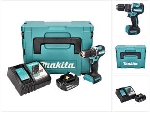 Makita DHP 487 RF1J akkuiskuporakone 18 V 40 Nm + 1x 3,0 Ah akku + laturi + Makpac hinta ja tiedot | Akkuporakoneet ja ruuvinvääntimet | hobbyhall.fi