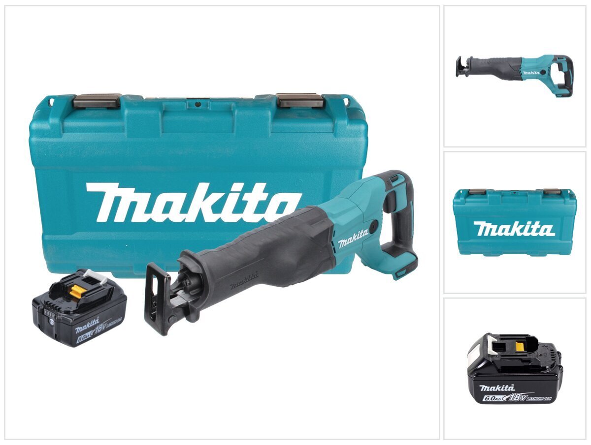 Makita DJR 186 G1K johdoton edestakaisin saha 18 V + 1x akku 6,0 Ah + kotelo - ilman laturia hinta ja tiedot | Sahat ja sirkkelit | hobbyhall.fi