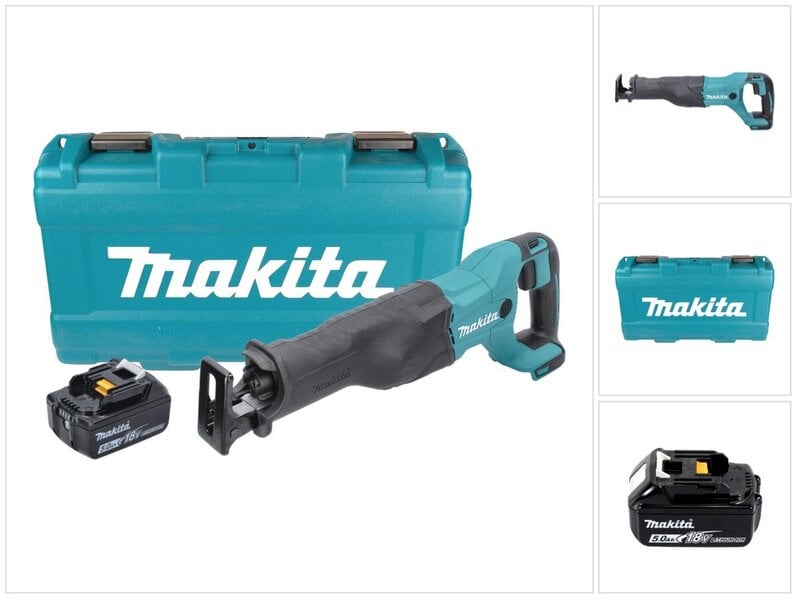 Makita DJR 186 T1K Langaton saha 18 V + 1x akku 5,0 Ah + kotelo - ilman laturia