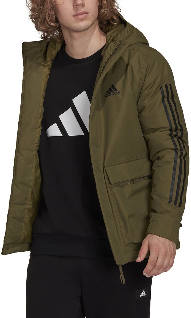 Adidas Takit Hooded Jacket Green GT1691 hinta ja tiedot | Miesten ulkoilutakit | hobbyhall.fi