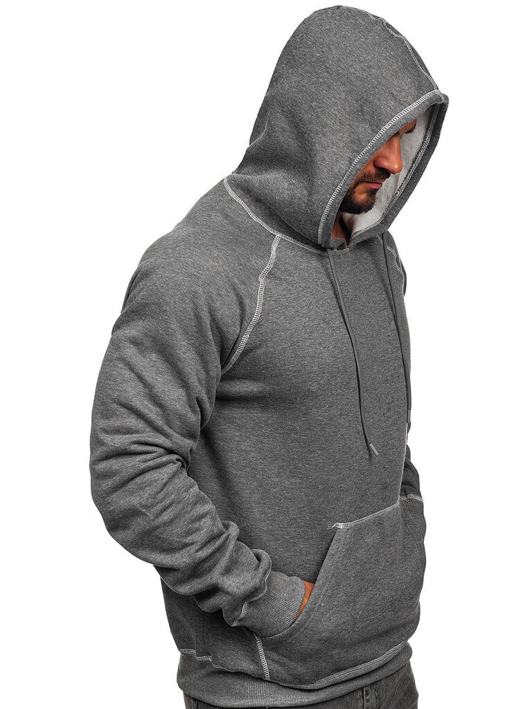 J.Style huppari Fleece Grey 8B152-5 hinta ja tiedot | Miesten puserot ja hupparit | hobbyhall.fi