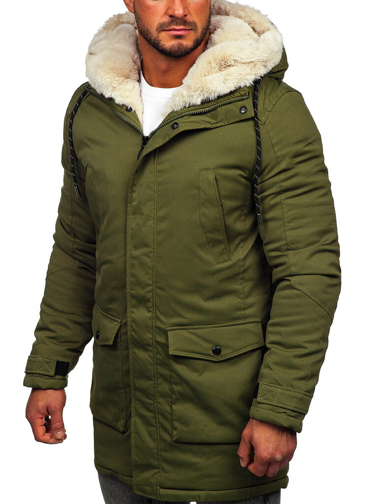 J.Style Takit Khaki 5M120-136 hinta ja tiedot | Miesten ulkoilutakit | hobbyhall.fi