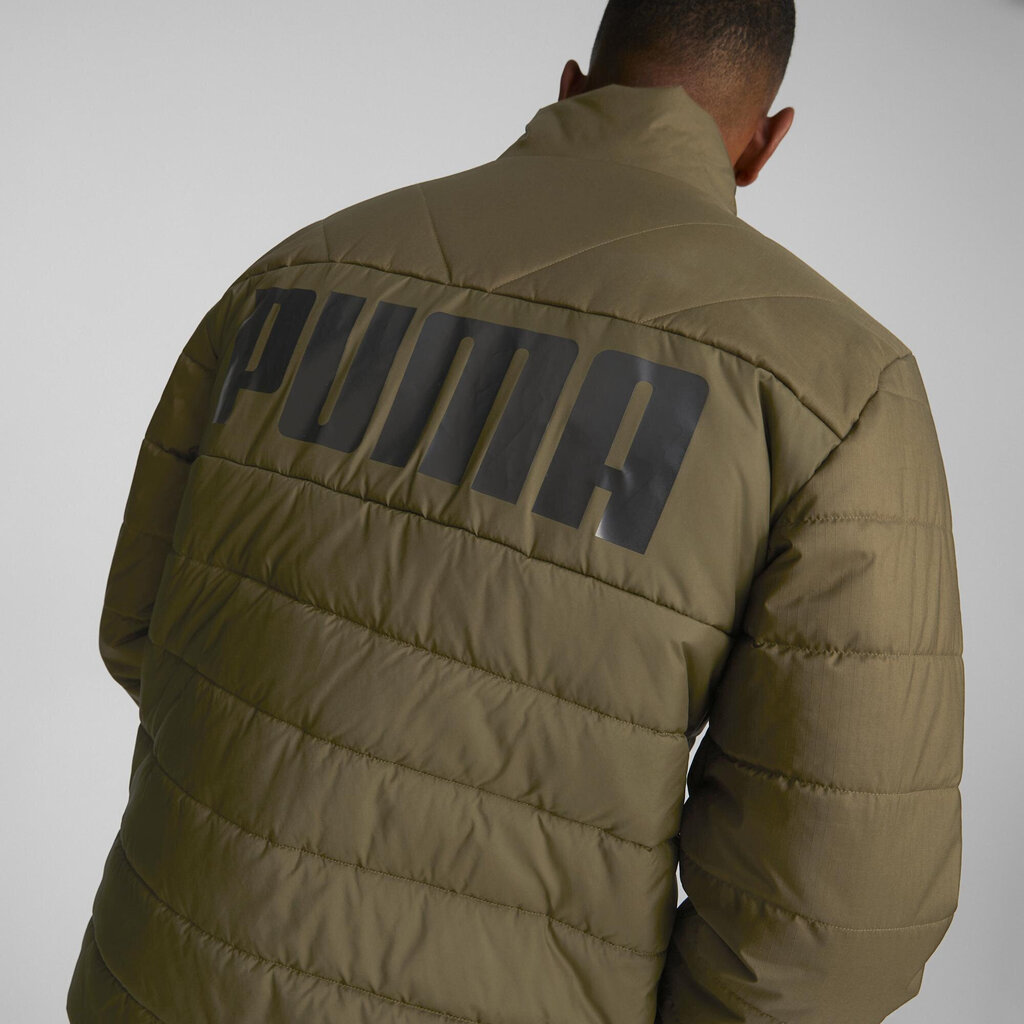 Puma Takit Ess+ Padded Jacket Khaki 849349 62 hinta ja tiedot | Miesten ulkoilutakit | hobbyhall.fi