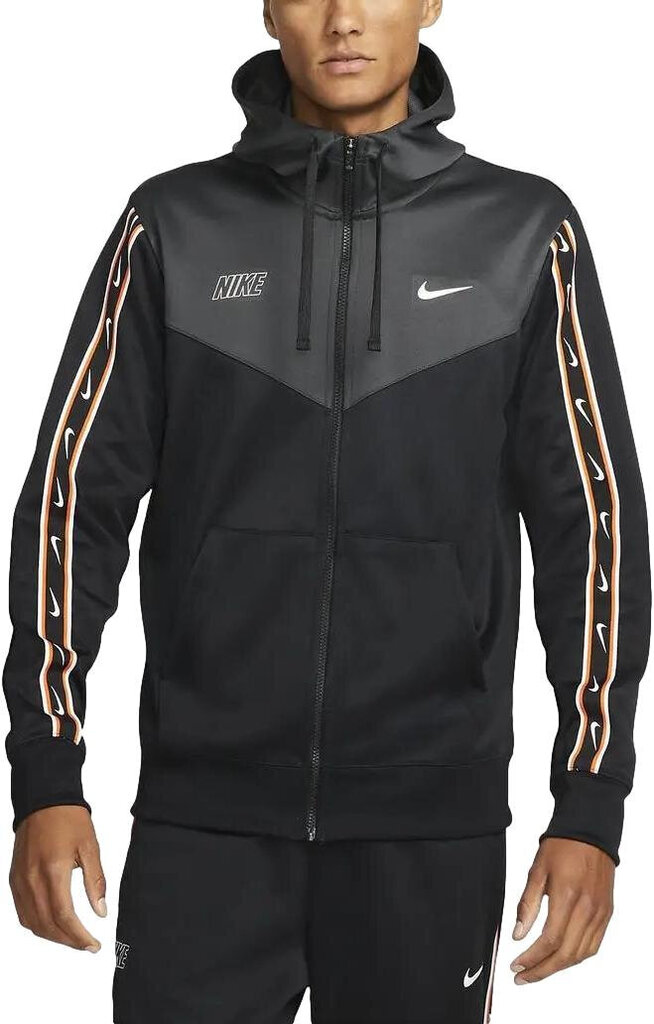Nike Jumpperi Nsw Repeat Sw Pk Fz Hoody Black Grey DX2025 068 hinta ja tiedot | Miesten puserot ja hupparit | hobbyhall.fi