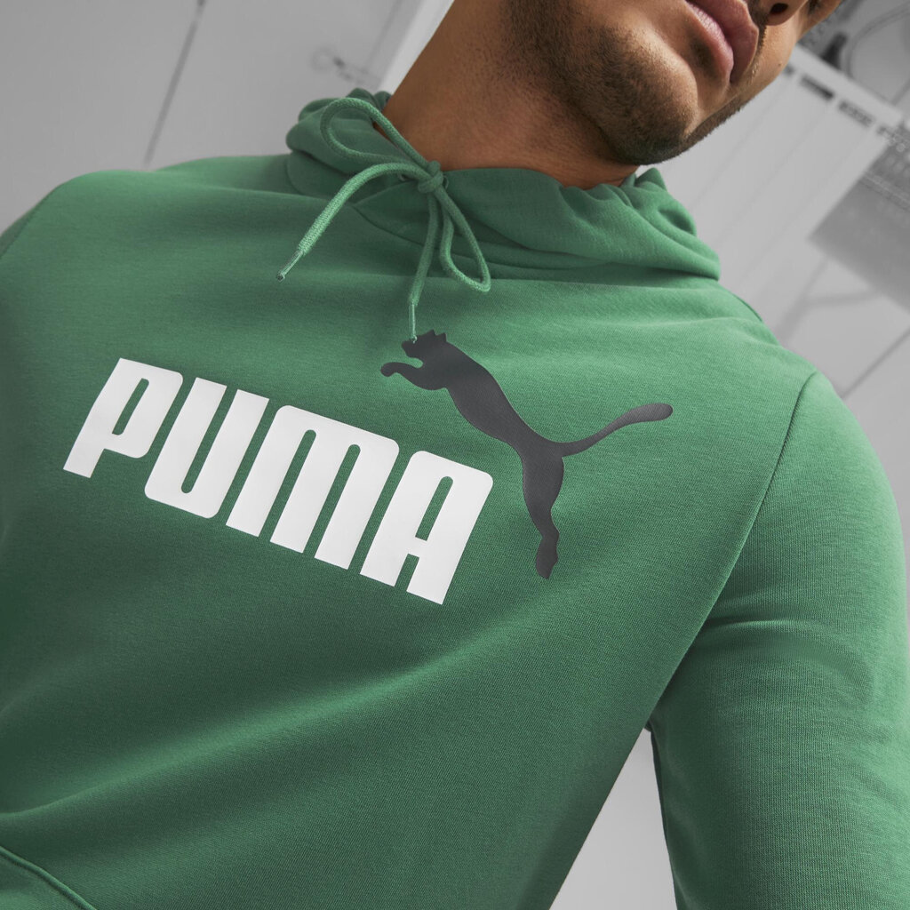 Puma Jumpperi Ess+ 2 Col Big Logo Green 586765 37 hinta ja tiedot | Miesten puserot ja hupparit | hobbyhall.fi