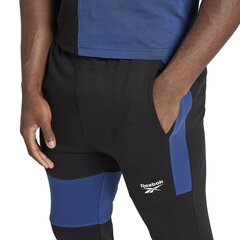 Reebok Urheiluhousut Evostripe Crew Medium Blue Black HG3191 hinta ja tiedot | Miesten housut | hobbyhall.fi