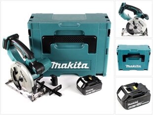 Makita DSS 501 T1J 18V 136 mm akkukäyttöinen moottorisaha Makpac + 1x 5,0 Ah akku - ilman laturia hinta ja tiedot | Sahat ja sirkkelit | hobbyhall.fi