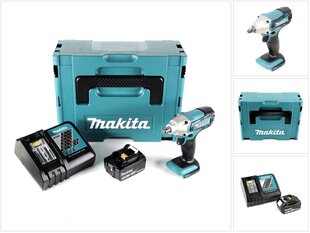 Makita DTW 190 RF1J 18V Li-Ion akkukäyttöinen iskuväännin Makpac - 1x 3,0 Ah akku 36 V pikalaturi. hinta ja tiedot | Akkuporakoneet ja ruuvinvääntimet | hobbyhall.fi