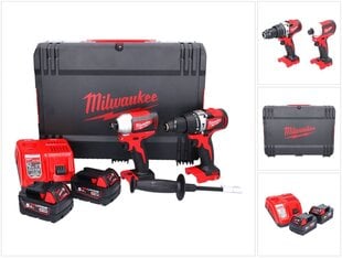 Milwaukee M18 BLPP2A2-502X 18 V setti M18 BLPD2 johdoton iskuohjain + M18 BLID2 akkuiskuohjain + 2x akku 5,0 Ah + laturi + HD Box hinta ja tiedot | Akkuporakoneet ja ruuvinvääntimet | hobbyhall.fi