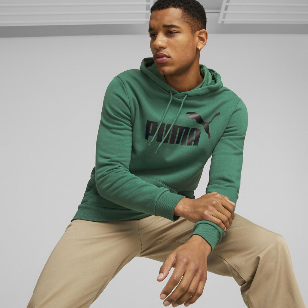 Puma Jumpperi Ess Big Logo Hoodie Green 586687 46 hinta ja tiedot | Miesten puserot ja hupparit | hobbyhall.fi