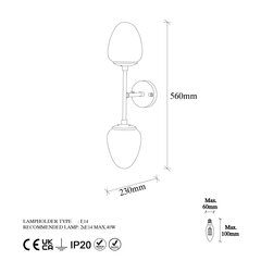 Seinävalaisin Opviq Camflo hinta ja tiedot | Seinävalaisimet | hobbyhall.fi