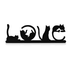 Koristeellinen seinävalaisin Cat Love, 1 kpl. hinta ja tiedot | Sisustustuotteet | hobbyhall.fi
